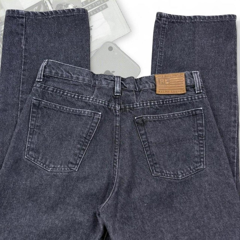 Vintage 90s Polo Ralph Lauren Black Bootcut Denim Jeans 10x31